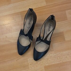 New sexy black cut out womens heels. New. Size 10 M